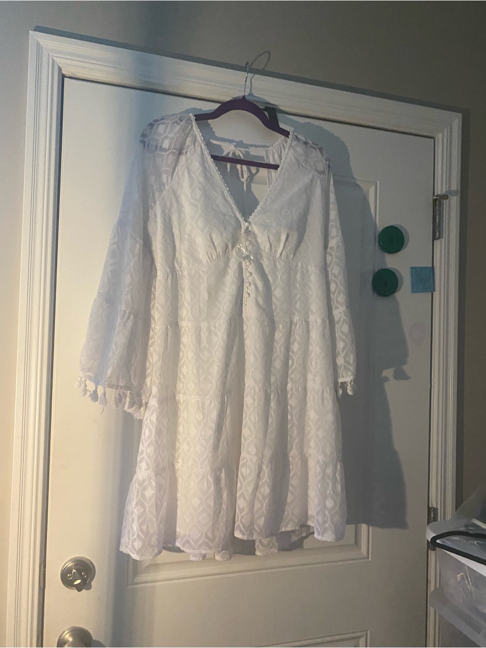 Boston Proper White Lace Mini Dress NWT Size M